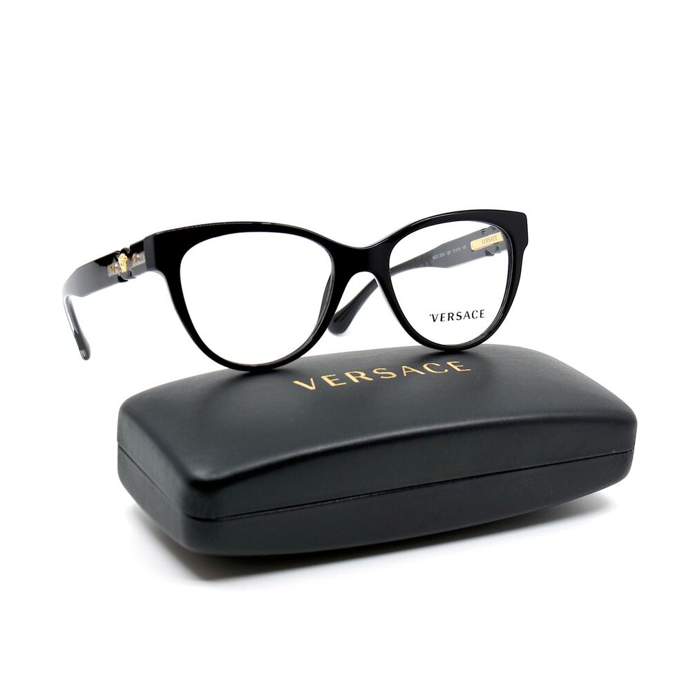 NEW VERSACE VE3304 GB1 BLACK AUTHENTIC EYEGLASSES FRAME - Picture 9 of 14